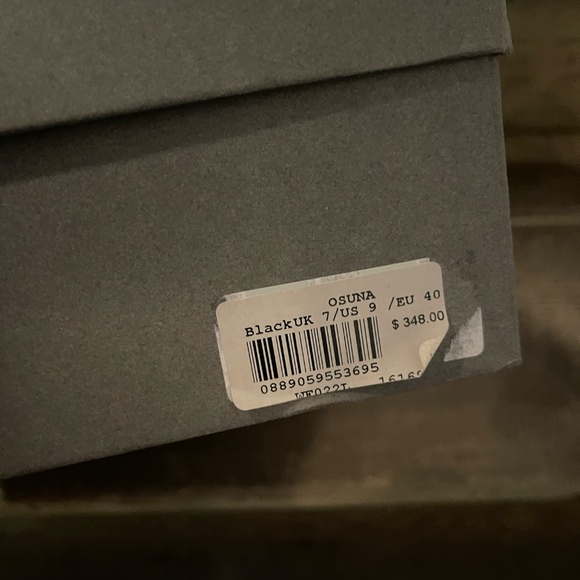 ALL SAINTS Black Leather Platform Heel Sandals - Picture 5 of 7